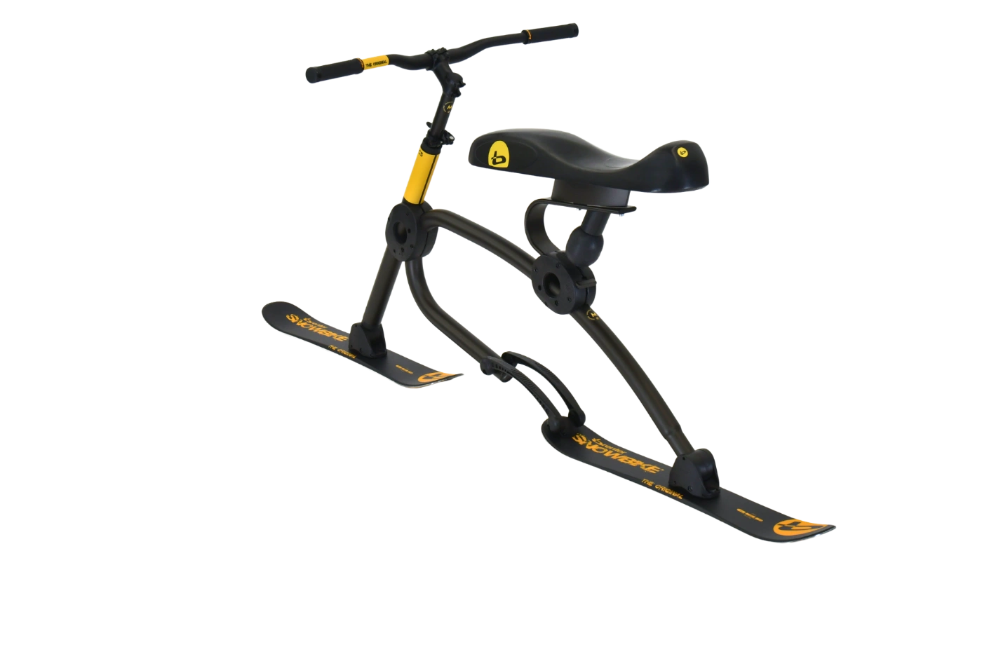 Brenter C5 Skibike front fork and steering detail for precision alpine snow biking