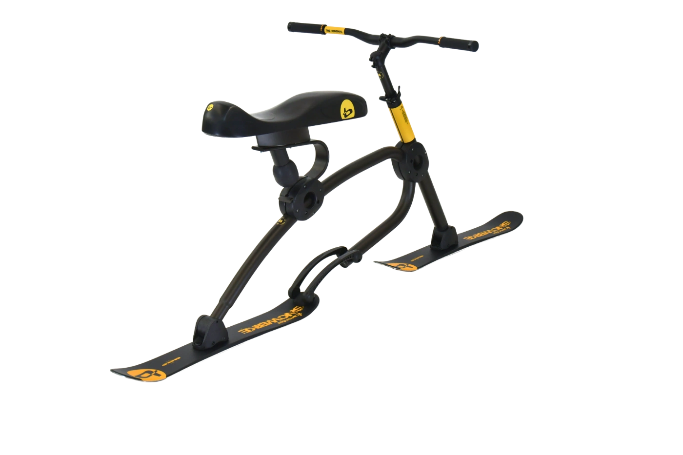 Brenter C5 Skibike in action on groomed alpine ski slope – snow bike for adults