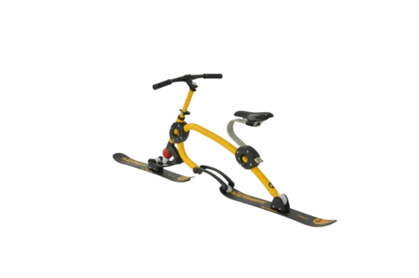 Brenter J4 Junior Skibike front fork detail with easy-steer system for young riders