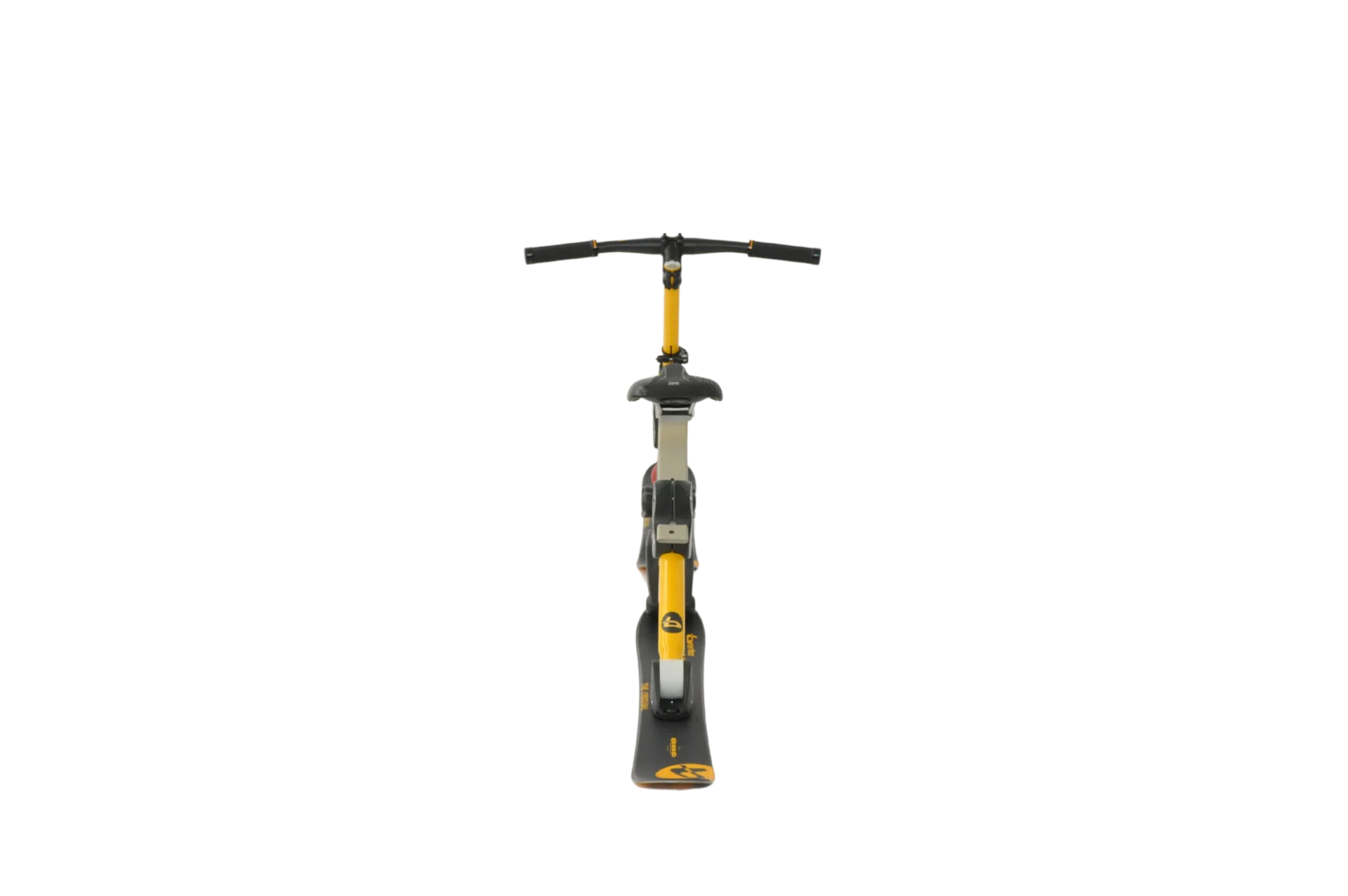 Brenter J4 Junior Skibike binding footrest adjusted for children on ski slopes