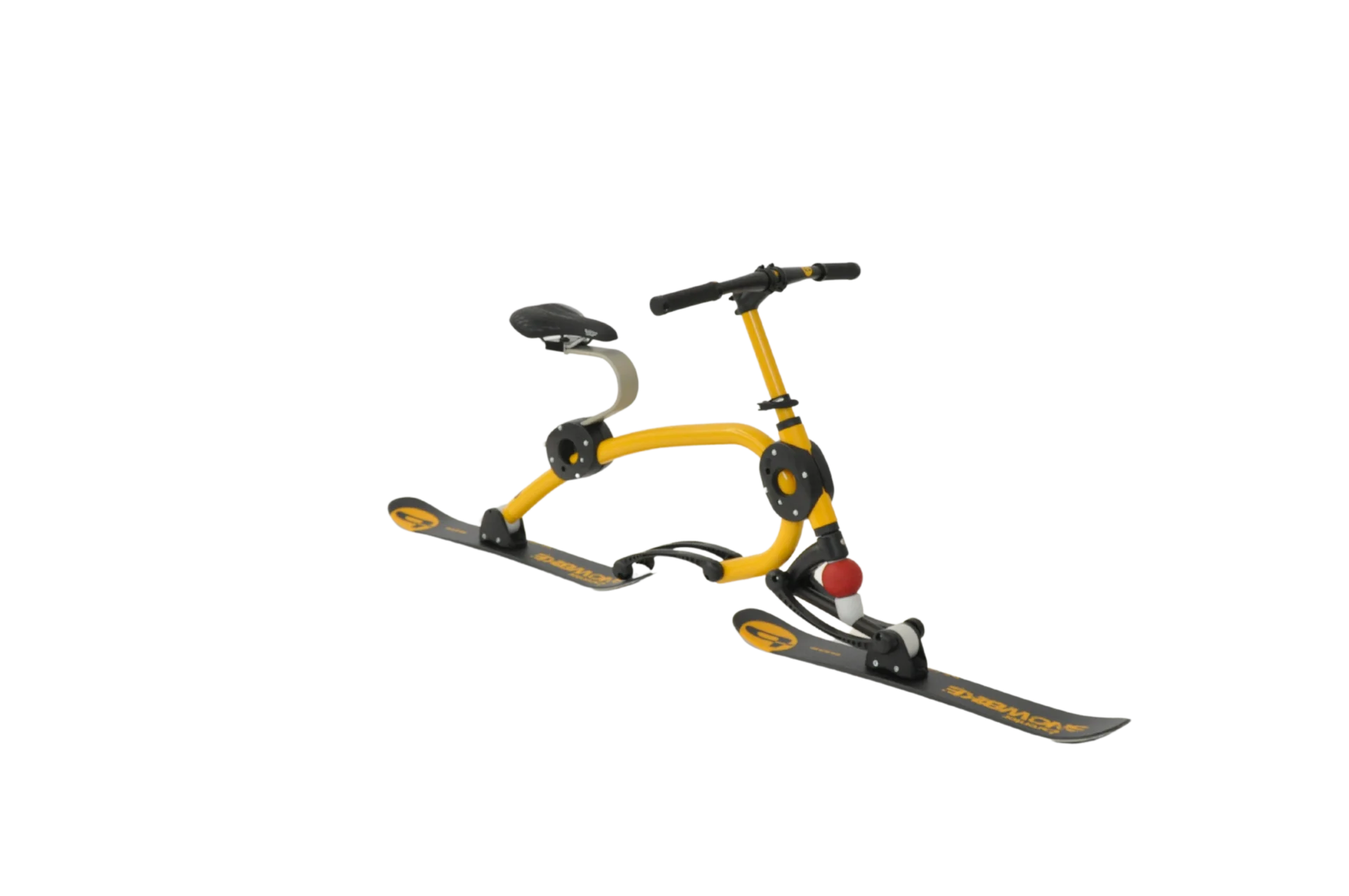 Brenter J4 Junior Skibike size reference chart showing dimensions for junior riders