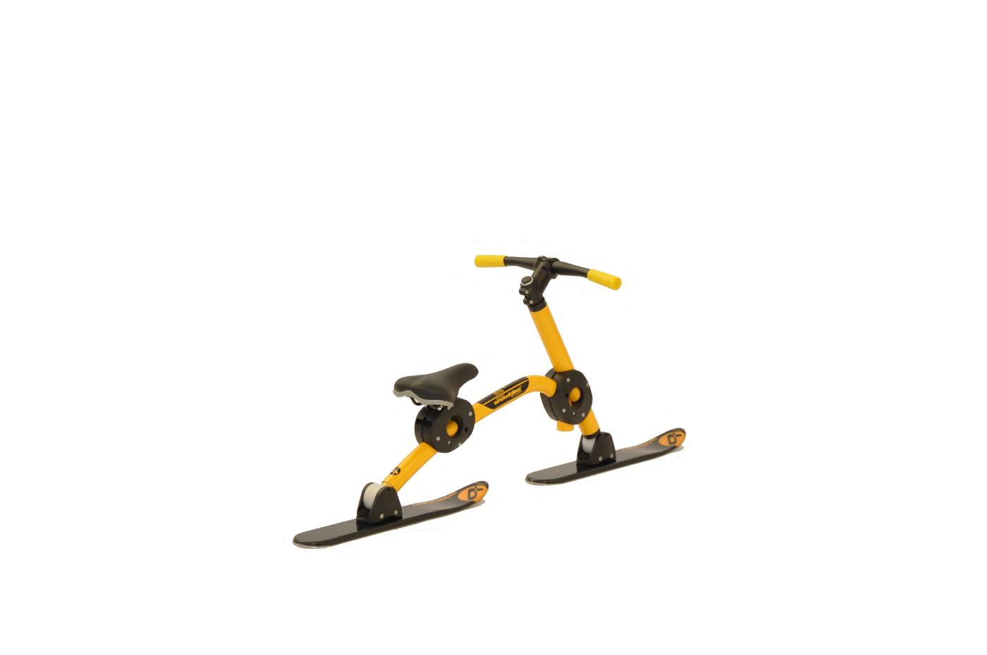 Brenter Mini Skibike frame and ski close-up showing quality construction and attachment