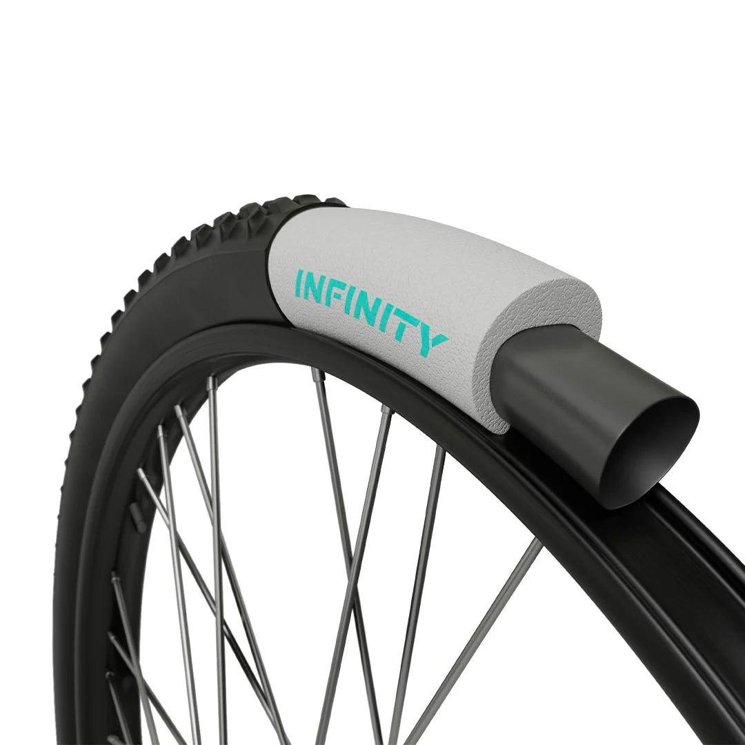 RISEMOUSSE INFINITY PLUS foam tire insert installed on mountain bike MTB wheel for puncture protection