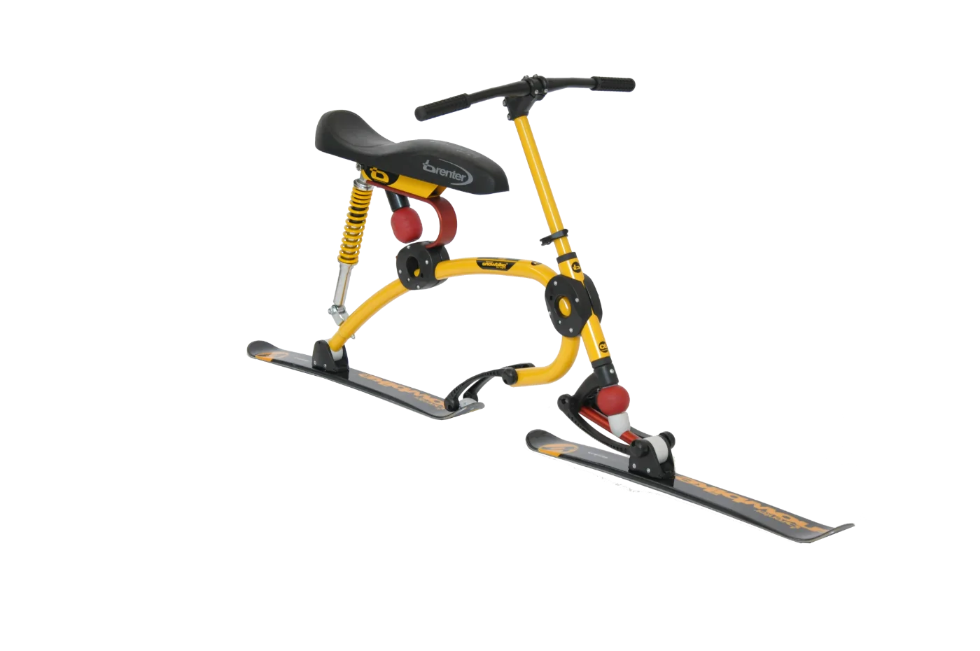 Brenter C6H Heavy Duty Skibike rear ski and frame showing reinforced construction
